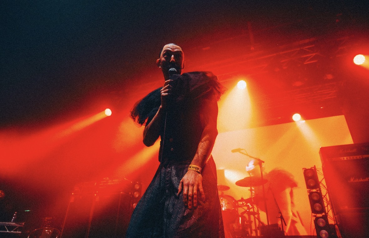 Stage lights and smoke during a live Freak Show performance